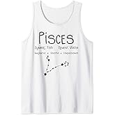 Vintage Pisces Horoscope Astrology Star Sign Birthday Gift Tank Top