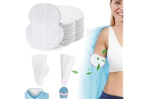 TMSEK 60Pcs Sweat Pads for Under Arms, Hat Sweat Liner, Shirt Collar Protection, Large Armpit Sweat Pads, Disposable Underarm Pads for Sweating Women, Unflavored (1Pack/40P+10P+10P)