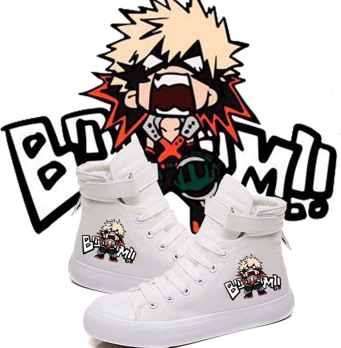 DHSPKN My Hero Academia Shoes, Deku Izuku Todoroki Sneakers Anime Cosplay Hightop Canvas Shoes : Clothing