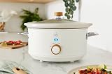 Swan Nordic Slow Cooker 3.5L White with Ceramic Pot and Glass Lid 3 Settings view 2