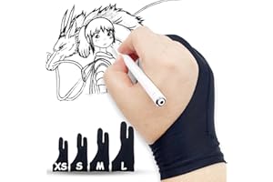TIMEBETTER Drawing Glove S, Artist Glove for Drawing Tablet iPad, Digital Art Palm Rejection Glove, Suitable for Left Right H