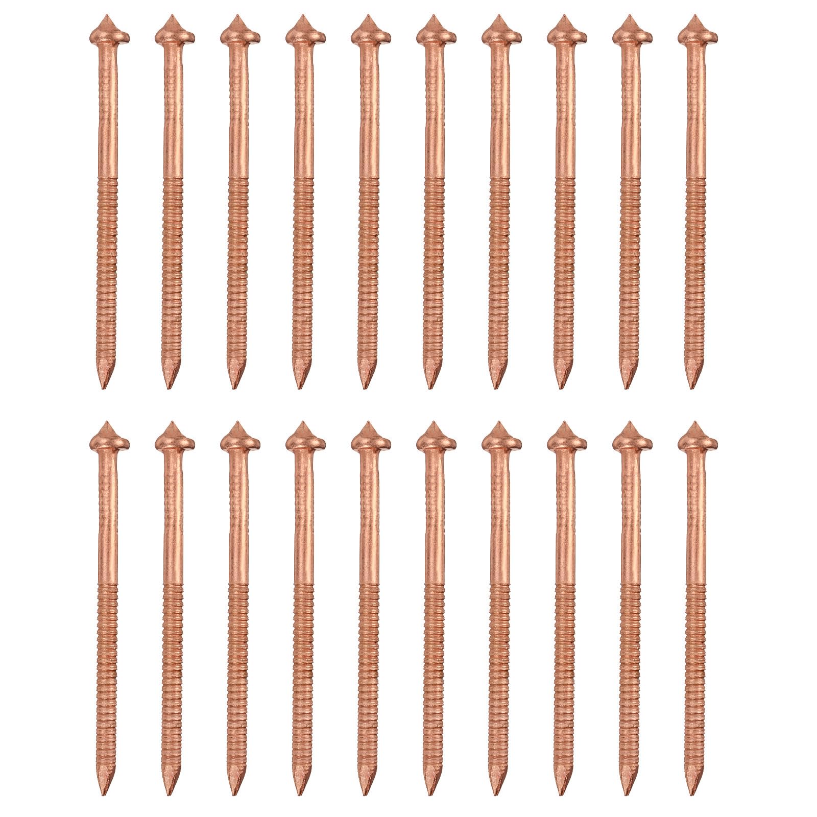 PATIKIL 100pcs CD Weld Pins, 50mm Insulation Weld Pins Stud Welder Pins Insulation Copper Nails Welding Nails for Repair Boat Self Locking Washer