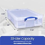 Really Useful Box 33 Litre Plastic Storage Clear Brand New Packaging view 3