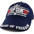 Armycrew US Navy Top Gun Military Aviation Embroidered Adjustable Baseball Cap - NAVY