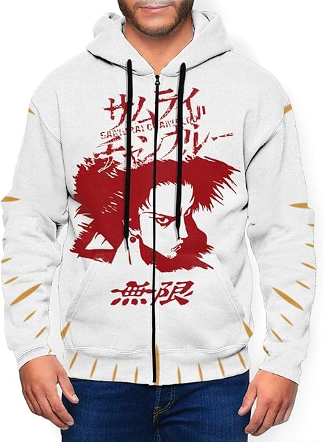 Amazon.com: Samurai Champloo Men's Hoodies with Hat Zip Pocket Hoody Teen Coat: Clothing