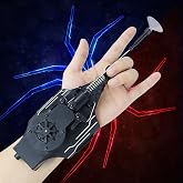 AJJKKA Spider Web Shooters Real,Spider Silk Launcher Wrist Toy for Kids, 8 FT Realistic Web Launcher String, Cool Gadgets String Gloves Shooters Toy for Superhero Role-Play (Black)