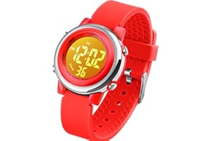 cofuo Kids Digital Sport Waterproof Watch for Girls Boys, Kid Sports Outdoor LED Electrical Watches with Luminous Alarm Stopwatch Child Wristwatch