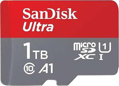 SanDisk 1TB Ultra microSD Card + SD Adapter, 150MB/s, A1 App Performance, U1