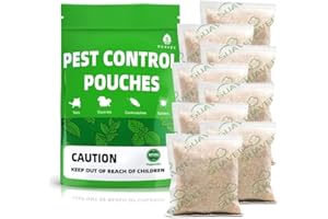 SUAVEC Pest Control Pouches, Rodent Repellent, Peppermint Mouse Repellent, Repel Rodents, Mouse, Mice, Rats, Ant, Roach, Moths & Other Pest, Indoor Mice Repellent, Mosquito Repellent- 8 Pouches