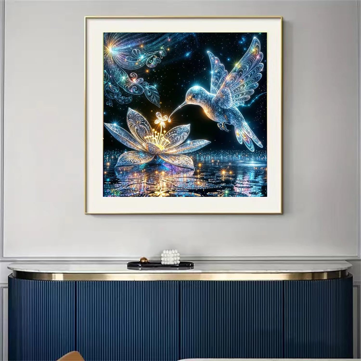 SHICERNHJ Hummingbird Diamond Art Kits for Adults,DIY Bird Diamond Painting Kits Round Diamond Dots for Adults,5D Full Drill Painting Kit Art and Crafts for Adult Home Wall Decor 14 X 14inch