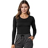 NY Threads Womens Under Scrub Slim Fit Long Sleeve T-Shirt Underscrub Comfort Tee