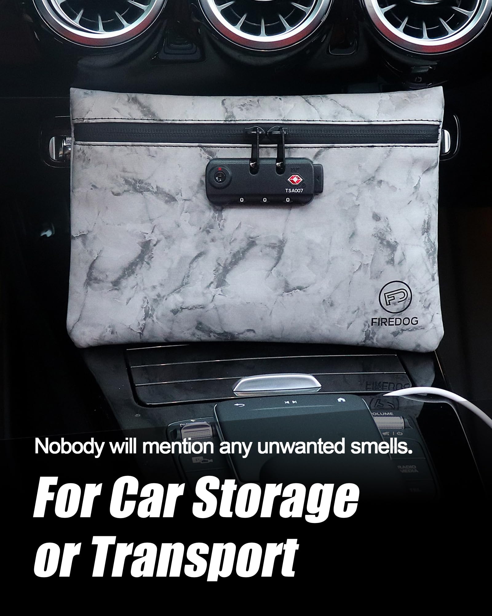 FIREDOG Smell Proof Bag with Lock, 6x9 Odor Proof Pouch Case Container for Travel Stash Storage