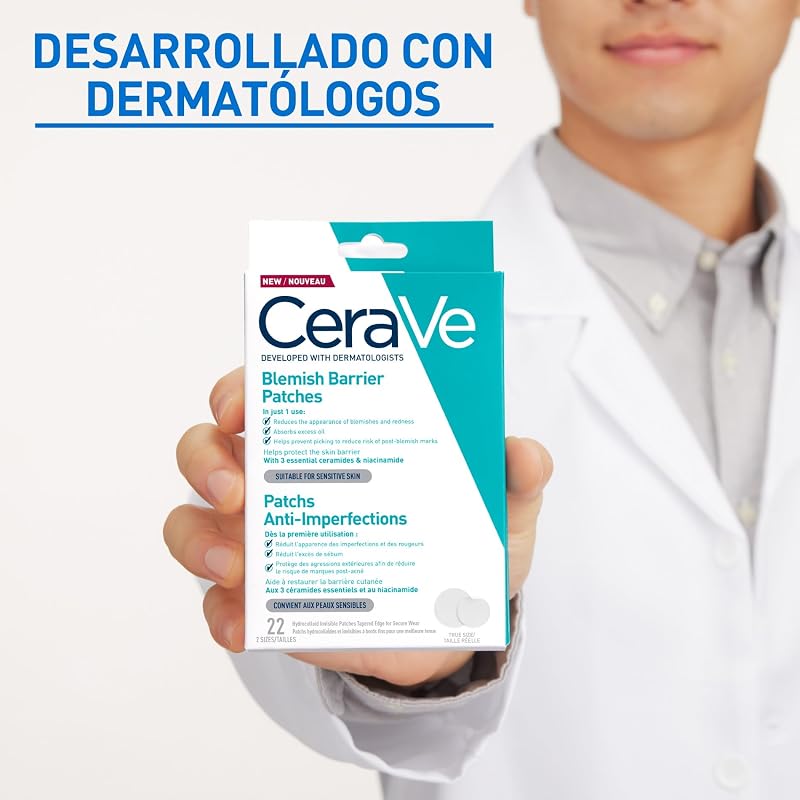 , Parches Anti-Granos, Con 3 ceramidas esenciales y niacinamida,