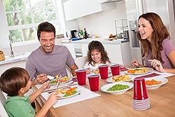 Red Cups - Party Cups - Disposable Plastic Cups [16