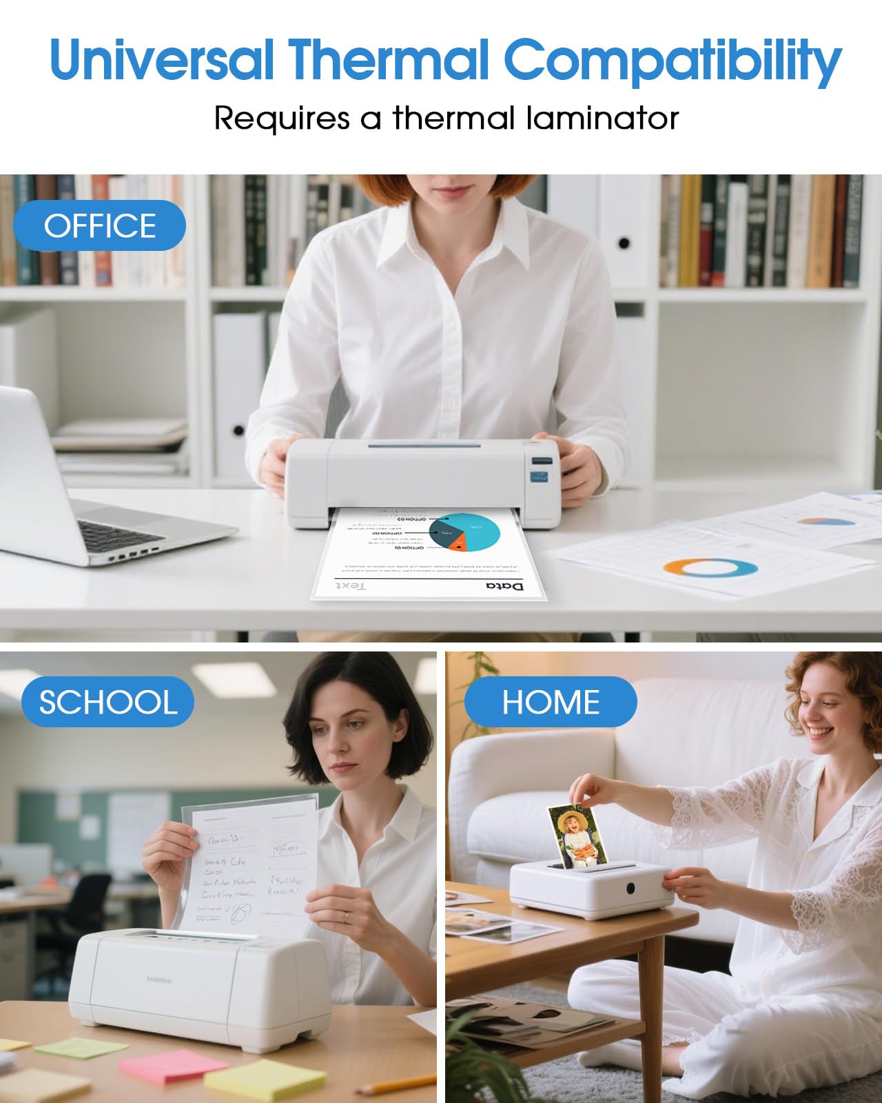 KTRIO 200 Pack Laminating Sheets, Hold 8.5 x 11 Inches, 3 MIL Thermal Laminating Pouches, 9 x 11.5 Laminate Sheets for Laminator, Clear Lamination Sheet Paper, Letter Size, Office School Home Supplies