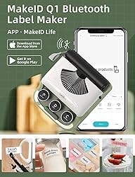 Makeid Q1 Label Maker Machine with Tape