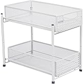 Mind Reader Accessory Organizer, Supply Storage, Desktop, Crafts, Office, Metal Mesh, 8"L x 12.5"W x 11.25"H, White