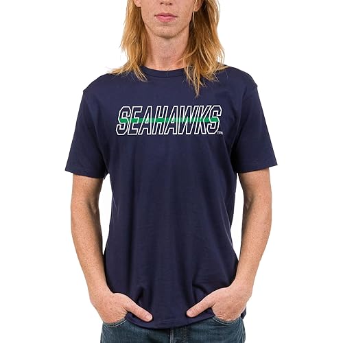 Junk Food Clothing x NFL - Seattle Seahawks - Championship Drive - Unisex Adult Short Sleeve Fan T-Shirt for Men and Women - Size XX-Large
