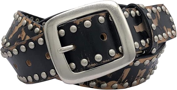 Amazon Wing Leather イタリアンレザー カジュアルベルト 本革 牛革 スタッズ メンズ 黒 白 ダークブラウン 赤色 40mm ダメージ加工 Gtc004bk ベルト 通販
