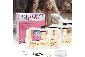 HECO ARMOR Flea Traps for Inside Your Home with Light 2 Packs, Flea Light Trap for Indoor Bed Bug, Insect Killer Pest Control Sticky Natural Trapper