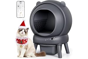 Vivirata Automatic Litter Box for Multiple Cats, Large Capacity Self Cleaning Litter Box with App Control, Odor & Noise Control, Dual Safety Sensors, Easy Maintenance with 2 Roll Garbage Bags, Gray
