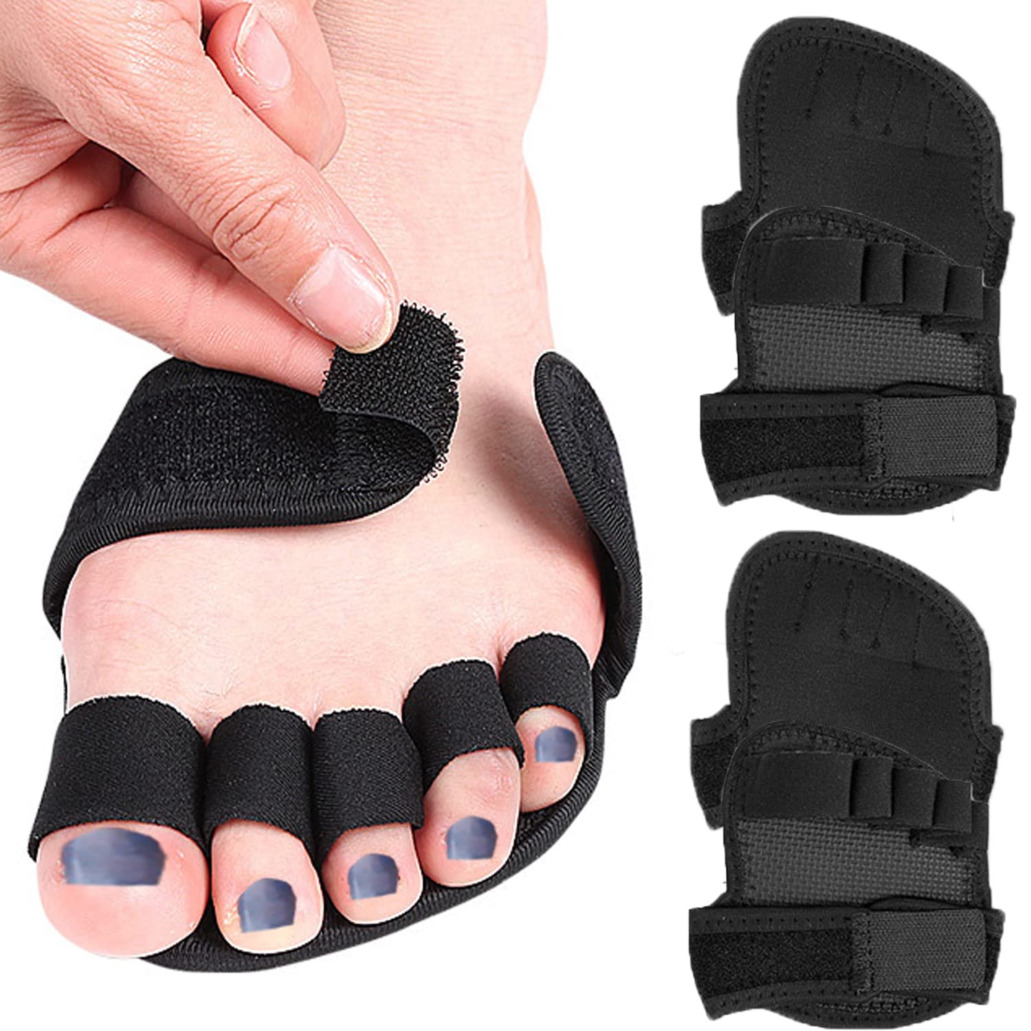 Skeerthy 4 Pieces Metatarsal Pads for Hammer Toe, Toe Wraps Ball of Foot Cushions Adjustable HammerToe Support Claw Toes for Women/Men