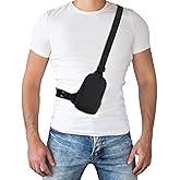 Peicees Sportswear Essentials Small Crossbody Bag for Men Women Mini Sling Bag Travel Running Phone Daypack Cross Body Shoulder Bags, Black