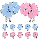 BSTWARM 12 PCS Magnetic Golf Ball Marker with Hat Clip, Golf Hat Clips with Flower Shape Ball Markers for Women & Men Golfers