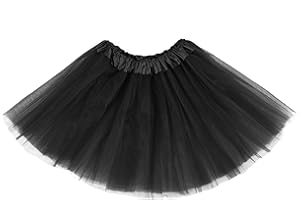 Zando Tutu for Toddler Girls Kids 4 Layers 2-8 Years Halloween Princess Dress up Soft Puffy Tulle Birthday Dance Skirt