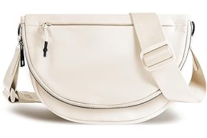 MEISEY Crescent Bag for Women and Men, Fashion Medium Nylon Folding Crescent Moon Bag Single Shoulder Bag with Adjustable Strap