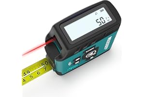 MiLESEEY DT20 Digital Laser Tape Measure,130FT Laser Measuring Tool,16FT Easy Read Digital Measuring Tape Retractable with Fractions,Rechargeable Measurement Tool for Distance/Area/Volume/Pythagorean