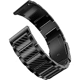 BAIHUIAM Gear S3 Frontier/Galaxy 46mm /Galaxy Watch 3 Band 45mm, 22mm Titanium Watch Bands Quick Release Band Business Replacemet Strap for Men