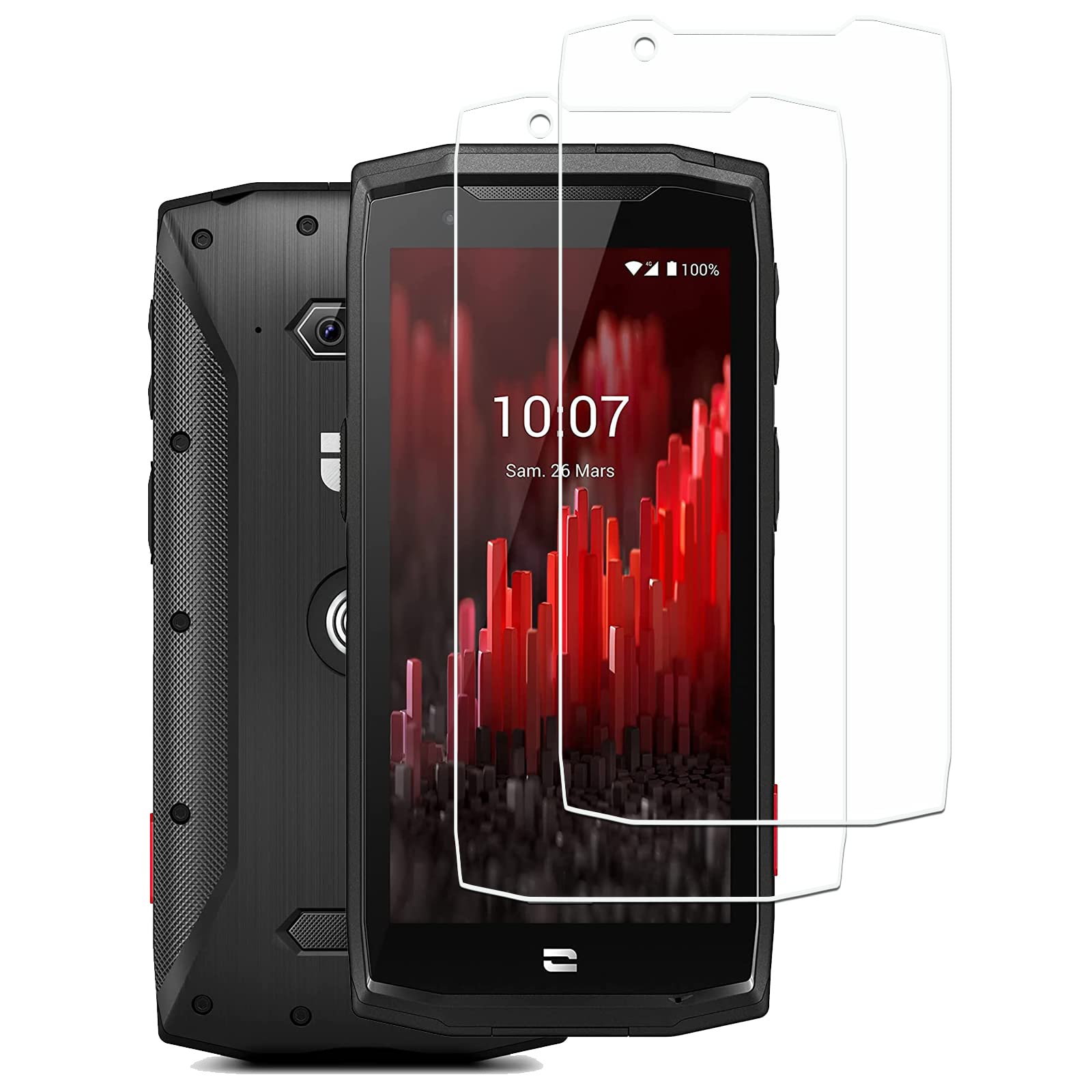 KELOLIN 2-Piece Tempered Glass Screen Protector for Crosscall Core M5 9H Hardness, Bubble-Free, Scratch-Resistant, High Definition Screen Protector Compatible with Crosscall Core M5