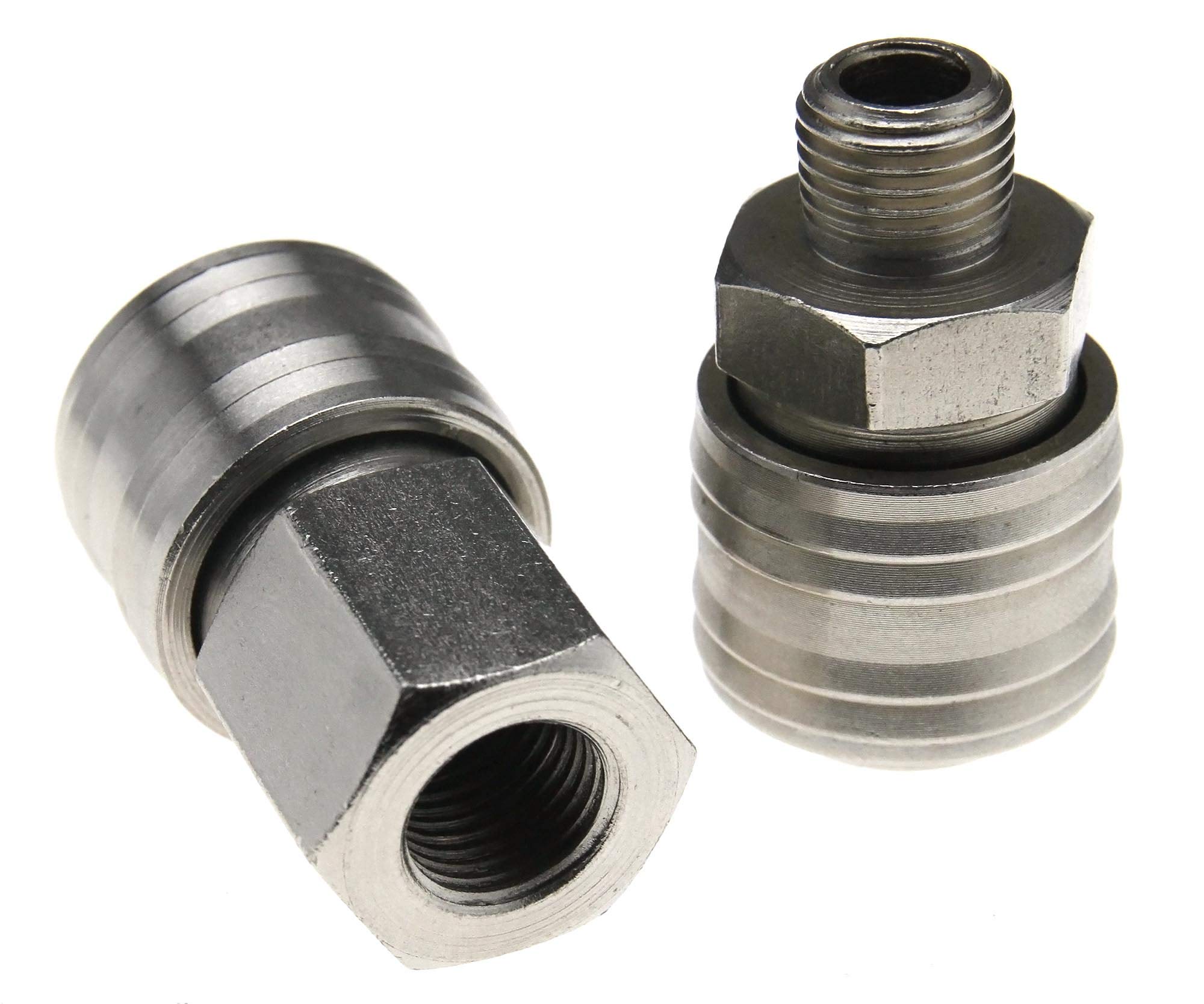 Be In Your Mind Air Line Euro Hose Fittings 1/4" BSP Thread Female and Male Hose Connectors Quick Release