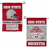 Ohio State Buckeyes 9 Time and 2024 National Champions Double Sided Garden Banner Flag