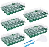 MIXC Seed Trays Propagator 200 Cell Kit with Lids 5 Pack Garden Grow Tray view 8