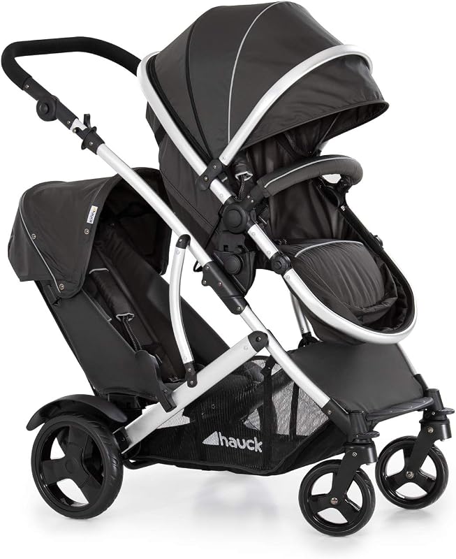 Passeggino Fratellare per Neonato e Bambino, Duett 2 Black Forest