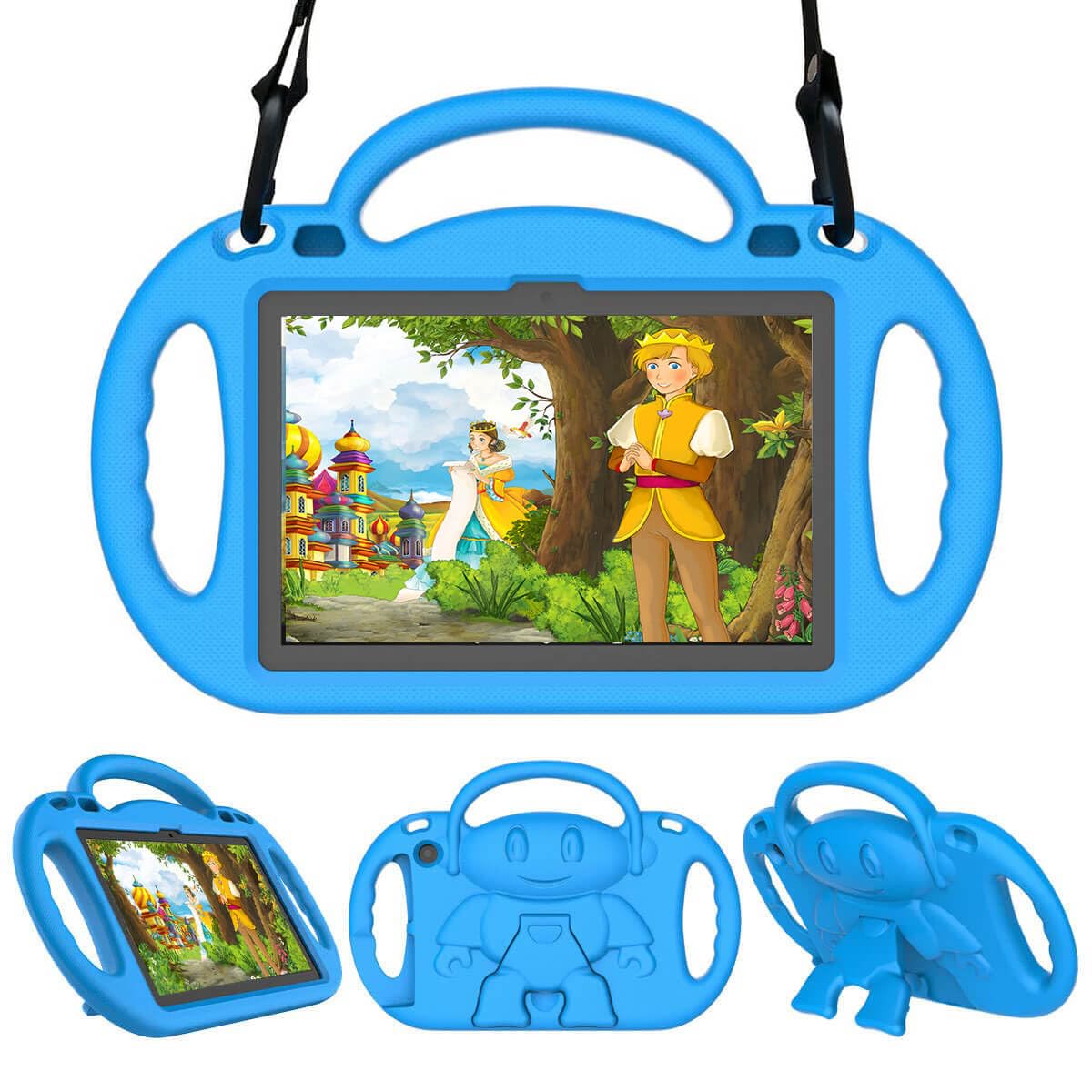 Photo 1 of RTOBX Kid-Proof Case for 8 Inch Tablet(12th/10th Generation, 2022/2020 Release) - Durable Shockproof Protective Cover with Shoulder Strap for 8 Plus Tablet, Not for iPad Samsung Tablet, Blue
