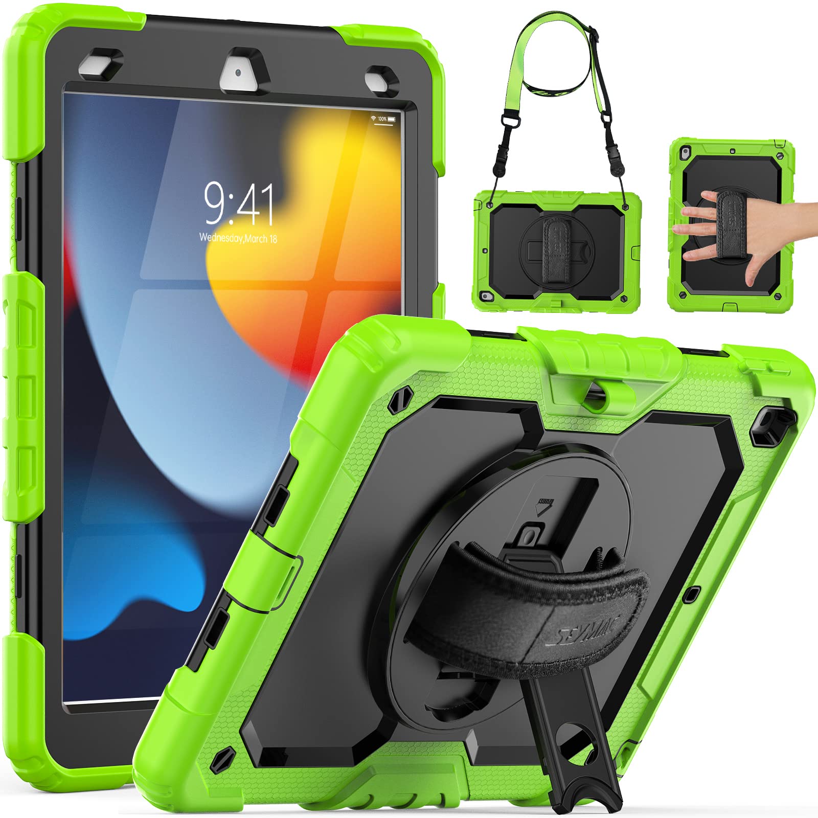 SEYMAC Kids Case for iPad 9th/8th/7th Generation