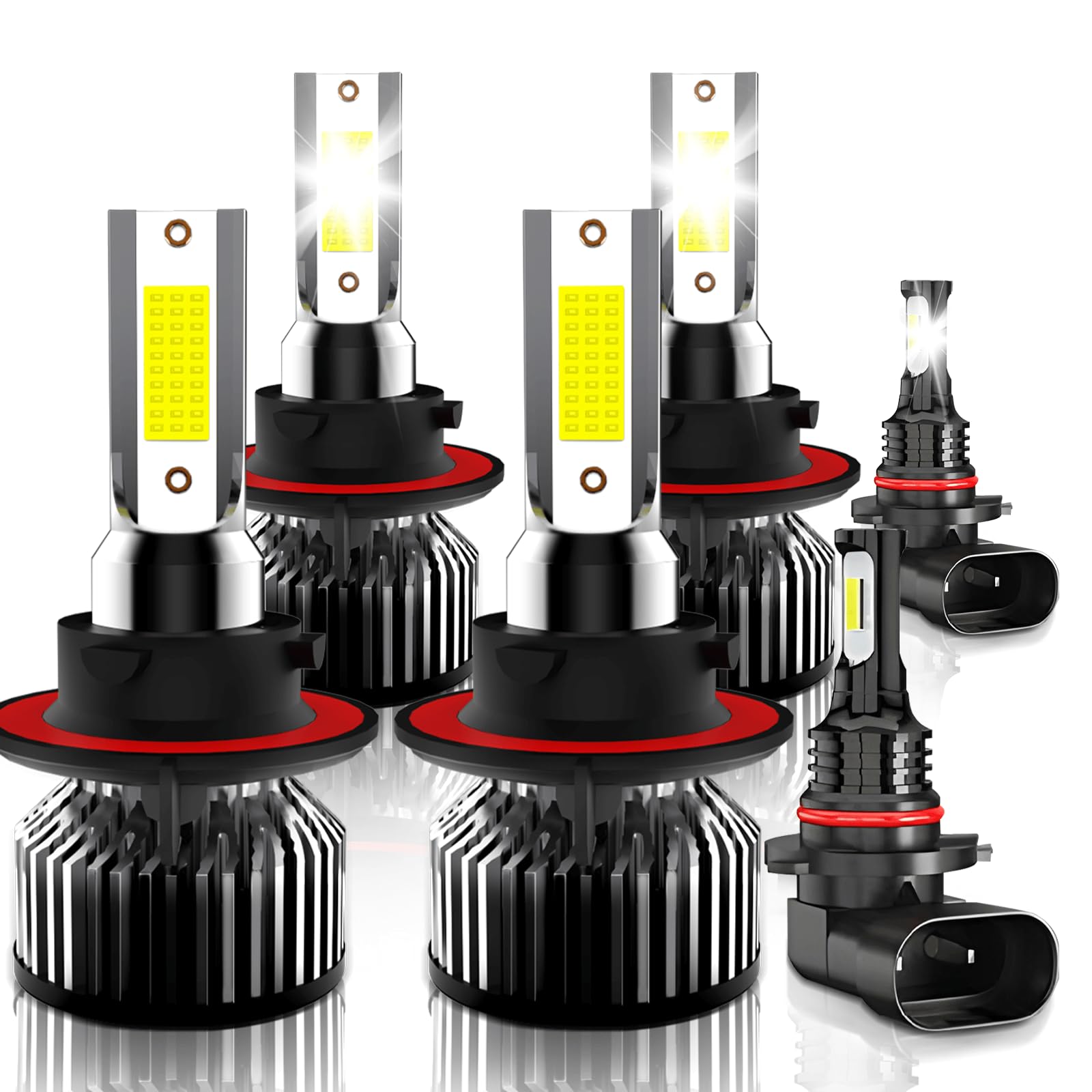 Photo 1 of Compatible for Ford F250 High Low Beam Fog Lights F350 Super Duty F450 F550 2005 2006 2007 2008 2009 2010 2011 2012 2013 2014 2015 2016 2017 2018 2019 2020 2021 2022, Powersports Bulbs, 6-Pack