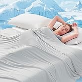 Topcee Cooling Comforter-Cooling Blanket Everlasting Cold Touch for Hot Sleepers-Q-max>0.45 Double-Sided Lightweight Design Summer Ice Blanket for Night Sweats-Grey Twin Size (60"x90")