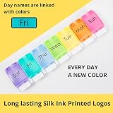 Mark Curve Portable Weekly Pill Box Organiser 7 Day Easy Open Lid view 3