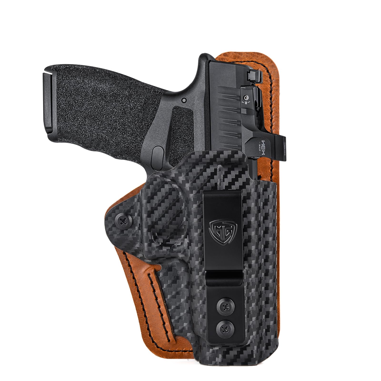 Hellcat Pro Holster, IWB Kydex and Leather Hybrid Holster for 9mm ...