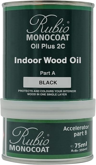 Rubio Monocoat Wood Oil Finish 14 m² Black | Oil Plus 2C | 350 ml