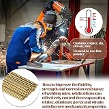 KITERI 50 Pcs 2mm x 250mm Brass Welding Rods Copper Brazing Solder Wire view 3