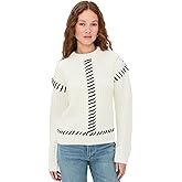 English Factory Women's Stitch Detailed Chunky Crew Neck Sweater
