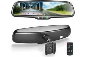 Master Tailgaters 10.5" OEM Rear View Mirror with 4.3" LCD Screen + Dynamic Parking Lines | Rearview Universal Fit Mount | Auto Adjusting Brightness LCD | Anti Glare | Full Original Mirror Replacement