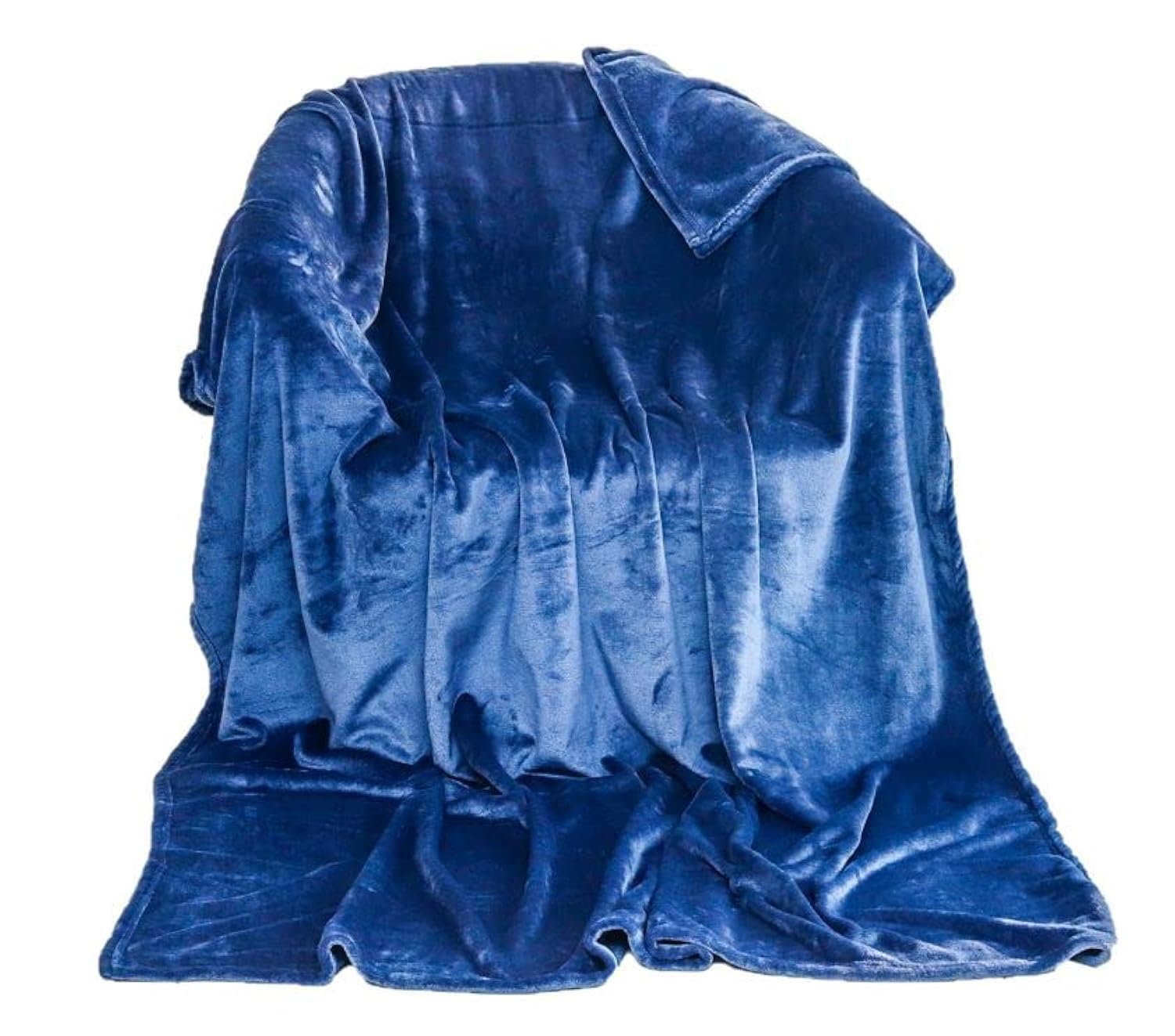 Navy Blue Flannel Fleece Blanket fluffy throw Super soft Bed Blanket warm comfortable Throws for sofa/couch/plush/Lightweight/Travel Blankets, Double Size, 150x200cm