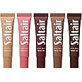Saltair Hydrating Lip Oil Balm, Clear and Tinted Lip Gloss, Essentials Shades 5-Pack. Moisturizing Vegan Conditioning for Dry Cracked Lips with Glossy High-Shine Finish. Coconut Vanilla Flavor