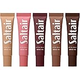 Saltair Hydrating Lip Oil Balm, Clear and Tinted Lip Gloss, Essentials Shades 5-Pack. Moisturizing Vegan Conditioning for Dry Cracked Lips with Glossy High-Shine Finish. Coconut Vanilla Flavor